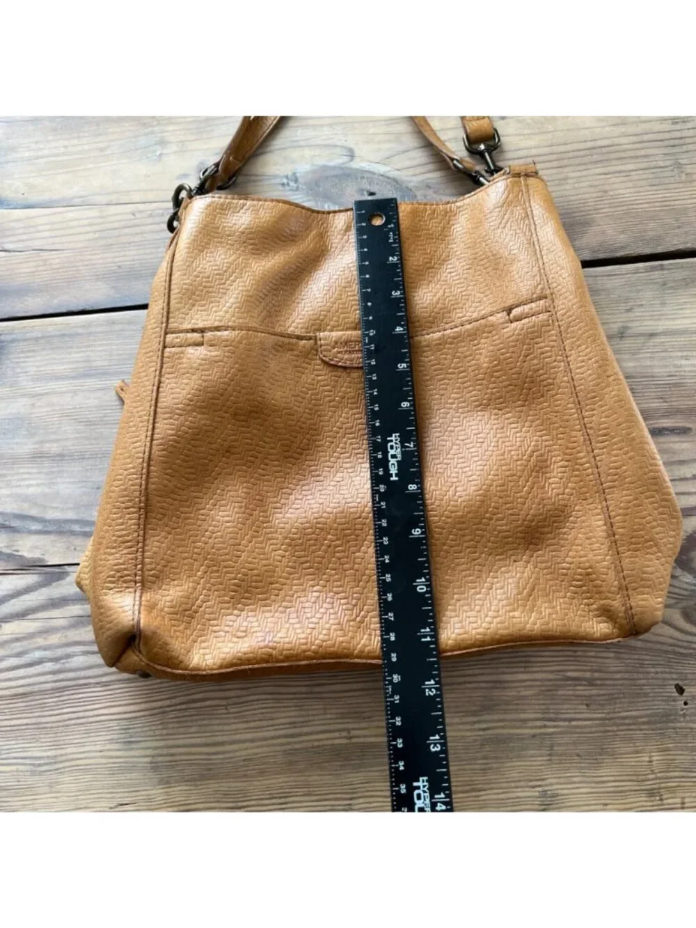American Leather Co. Austin Triple Entry Hobo Bag Brown Leather
